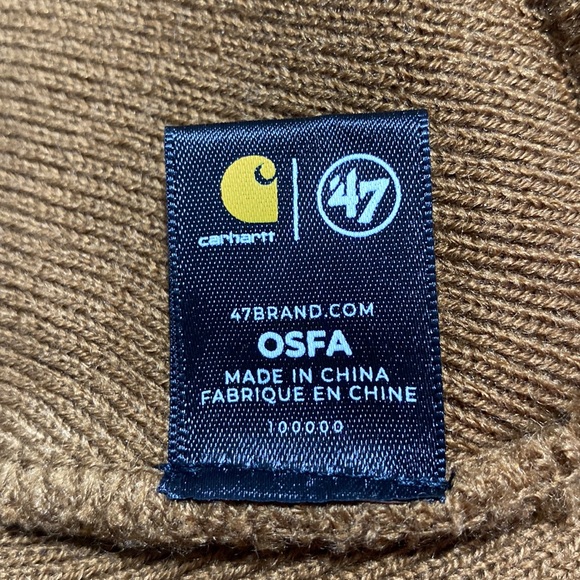 Men’s Baltimore Ravens Carhartt Brown NFL Beanie.  Adult One Size - Picture 7 of 8